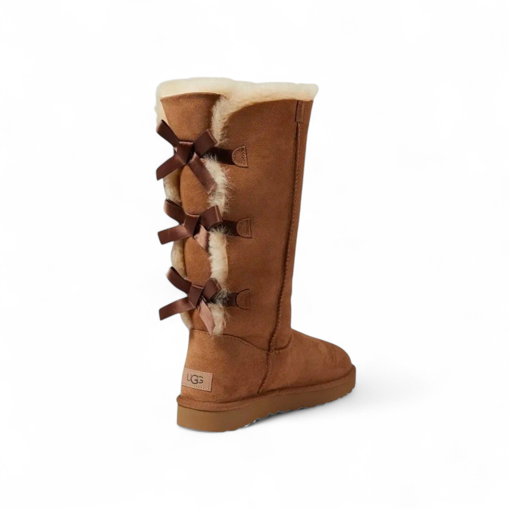 Ugg Bailey Bow II Tall Boot Chestnut Womens Size US 9